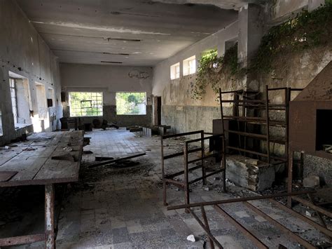 Abandoned Workshop Of An Abandoned Prison Island In Croatia