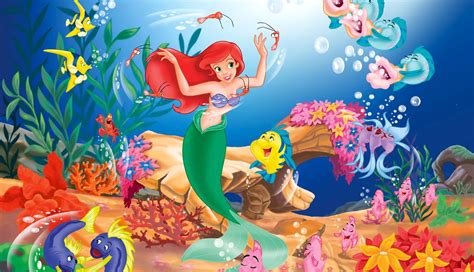 The Little Mermaid And Friends Mermaid Cartoon Little Mermaid