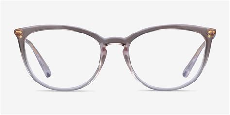 vogue eyewear vo5276 cat eye gradient brown frame glasses for women eyebuydirect canada