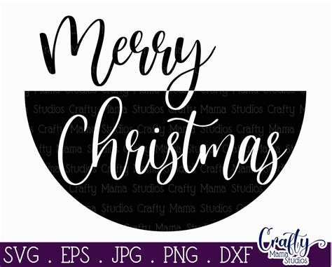 Christmas Svg Merry Christmas Svg Christmas Round Sign By Crafty Mama