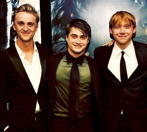 Tom Felton Daniel Radcliffe And Rupert Grint Harry Potter Actors
