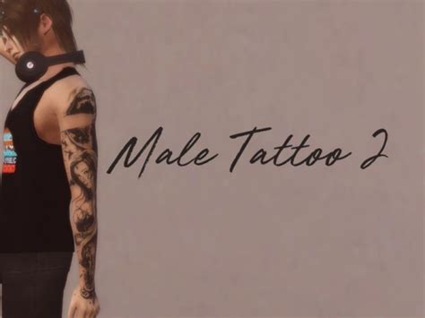 The Sims Resource Male Tattoo 2 By Reevaly • Sims 4 Downloads