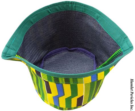 African Kente Green Top Bucket Hat Kente Hat African Hat Kente Cloth