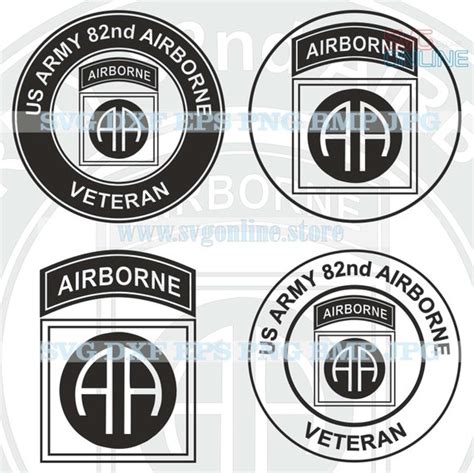 82nd Airborne Svg Dxf Png Clipart Vector Cricut Cut Cutting Etsy