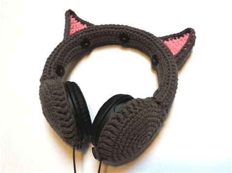 Instructions Only Crochet Your Own Cat Ears Headphones Cover Etsy
