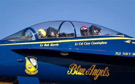 A Thunderbird Rides With The Blue Angels Fly Navy Jet Aircraft