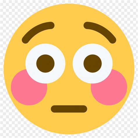 Svg Emoji Blushing Face Flushing Emoticon Png Image Pnghero