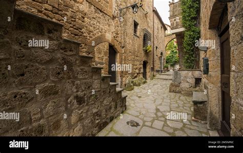 Ancient Tufa Buildings In The Hilltop Village Of Civita Di Bagnoregio