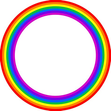 Neon Rainbow Circle Png