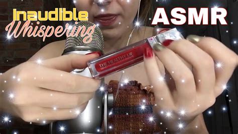 Asmr Inaudible Whispering Little Tapping And Lip Balm Application💗 Youtube