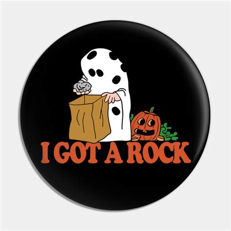 Charlie Brown Halloween I Got A Rock I Got A Rock Pin Teepublic