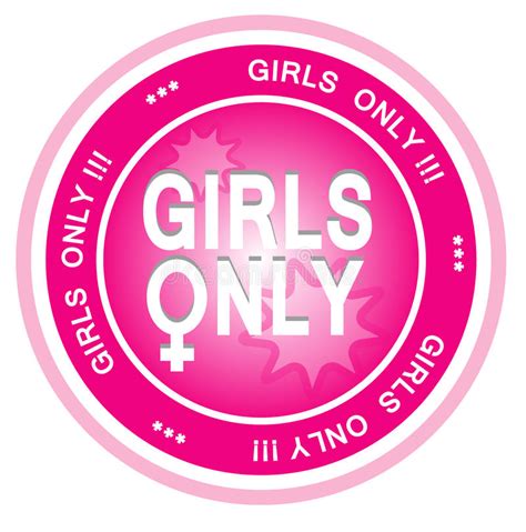 Girls only stock vector. Illustration of concept, sign - 10715310