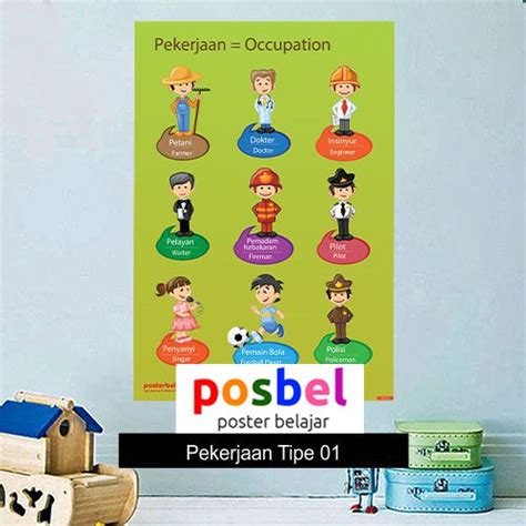 Jual Posbel Pekerjaan Tipe Poster Pendidikan Mainan Edukasi Edukatif