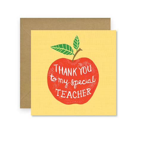 Thank You Special Teacher Card