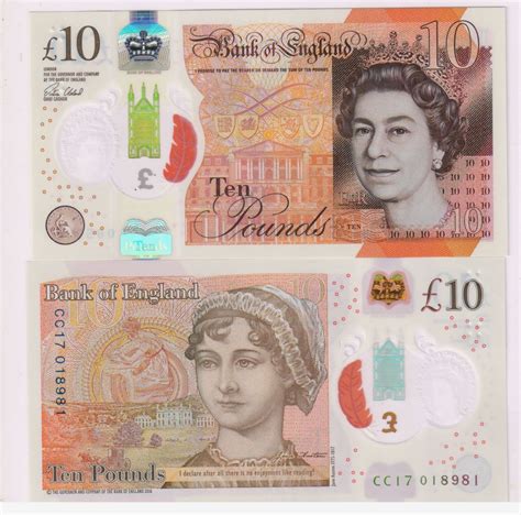 England 10 Pounds Polymer Unc Currency Note Kb Coins And Currencies
