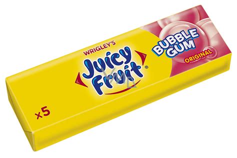 Wrigleys Juicy Fruit Original Bubble Gum Chewing Gum 5 Pieces 35 G
