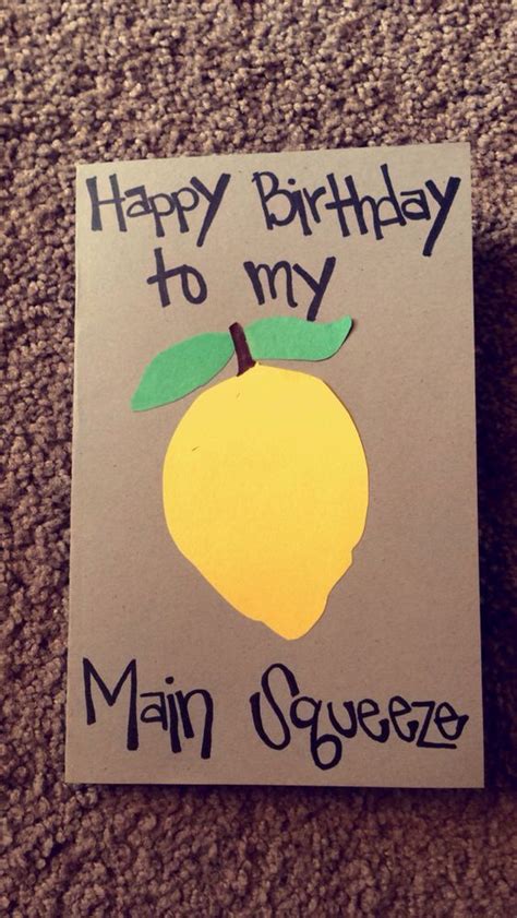 Inspired by another pin that i found! main squeeze | diy birthday gifts for boyfriend | Birthday ...