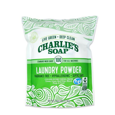 Charlies Soap Unscented Laundry Powder Detergent 100 Loads 264 Lb