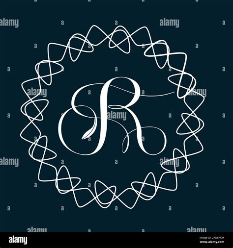 Hand Lettering And Calligraphy Monogram Design Capital Letter R Stock Vector Image And Art Alamy
