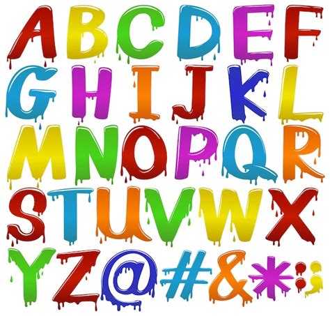 Gratisvektoren Farbige Buchstaben 70 Illus Im AI EPS Format