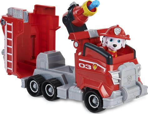 Paw Patrol Marshalls Deluxe Movie Transforming Fire Truck Toy Car With