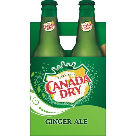 Canada Dry Ginger Ale Made With Sugar Soda 12 Fl Oz Glass Bottles 4 Pack