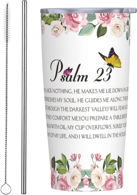 Psalm 23 Simple Modern Tumbler Cup The Lord Is My Shepherd