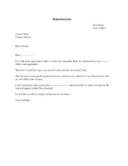 resignation letters  examples format sample examples