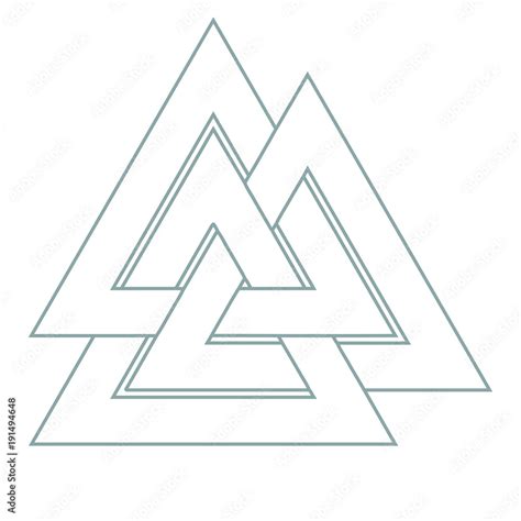 Vector Triangle Illustration Valknut The Symbol Of Germanic Paganism