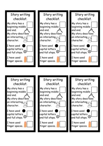 Writing Self Assessment Checklist Teaching Resources