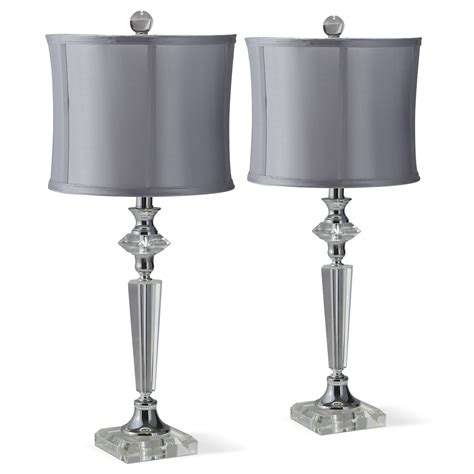 Lamps swing arm lamps table lamps task lamps tiffany style lamps torchiere lamps tripod lamps uplight lamps aluminum beige black blue brass bronze brown chrome clear copper gold gray green iron metal multicolored natural nickel. Crystal Silver 2-Pack Table Lamp Set | Value City ...