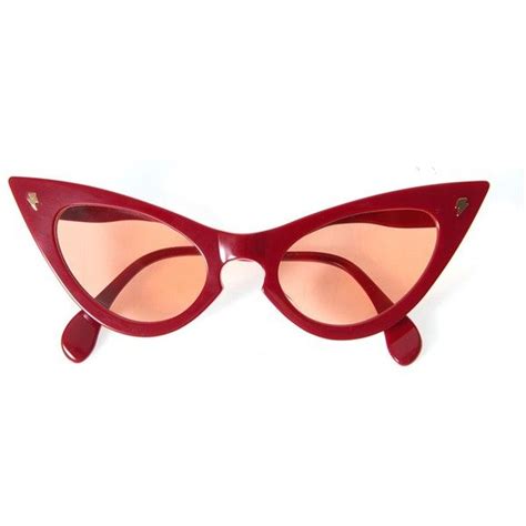 red cat eye sunglasses 3 088 325 idr liked on polyvore featuring accessories eyewear sungla