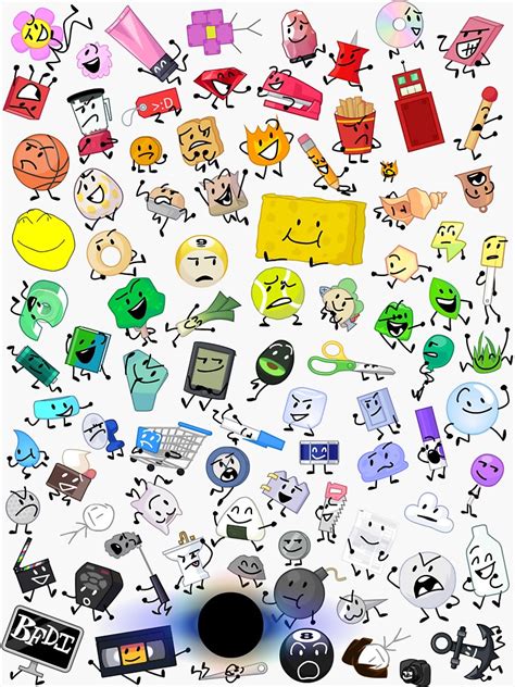 BFB And TPOT Full Cast Print Sticker For Sale By Pirans Redbubble