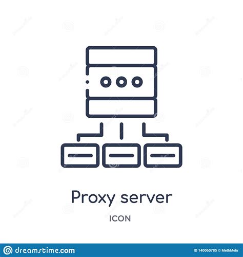 Ready to be used in web design, mobile apps and presentations. Linear Proxy Server Icon From Internet Security And ...