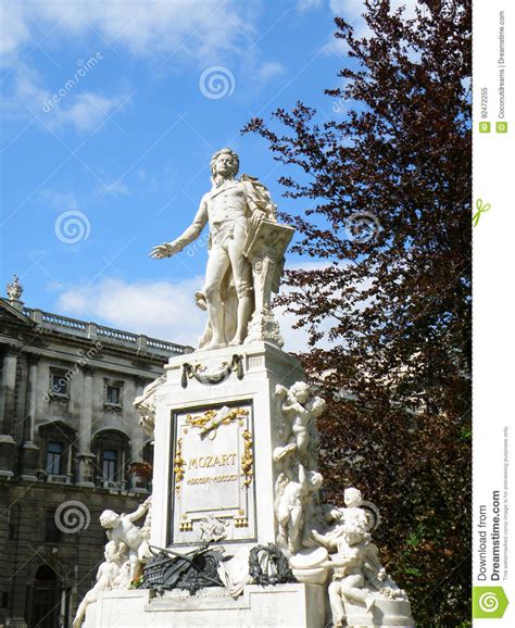 Statue Of Wolfgang Amadeus Mozart Against Blue Sky