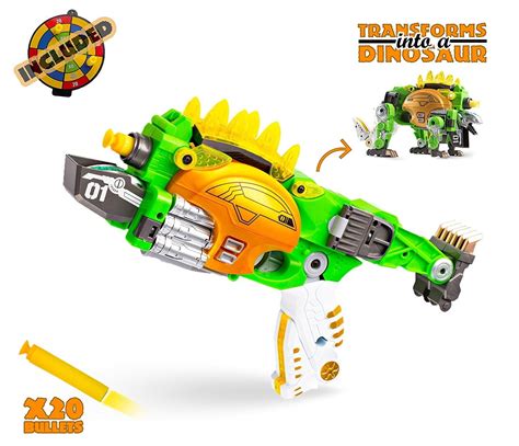 Liberty Imports 3 In 1 Dino Blaster Transforming Dinosaur Toy Gun