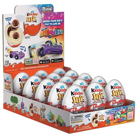 Kinder Joy Eggs 15 Count Individually Wrapped Bulk Chocolate Candy