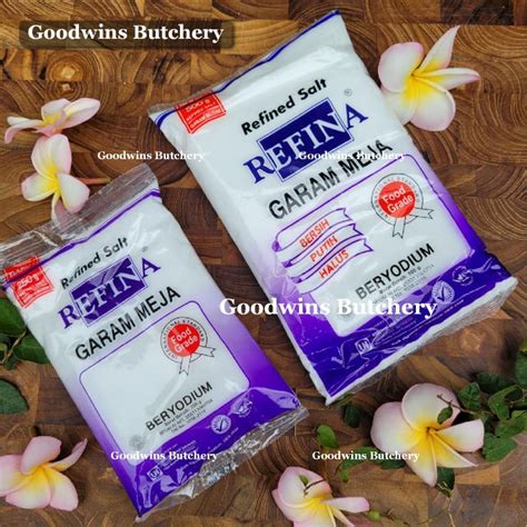 Jual Garam Meja Refina Beryodium Refined Salt 250 And 500 Gram Shopee