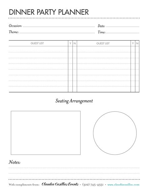Add to that your location, budget, and equipment to determine the type. 6 Best Images of Free Printable Dinner Party Menu Planner ...