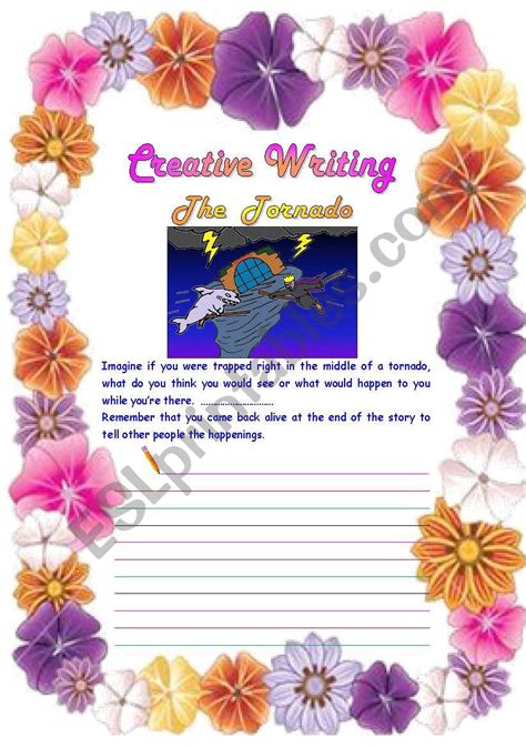Creative Writing 04 Esl Worksheet By Rueti