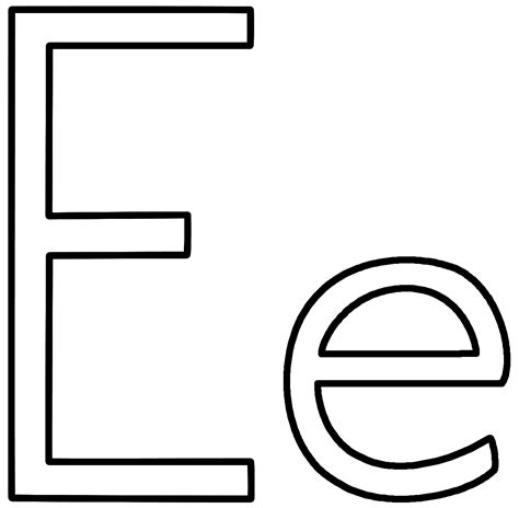 Letter E Coloring Page Coloring Home