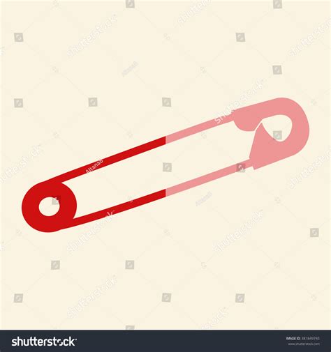 Safety Pins Silhouettes Stock Vector Royalty Free 381849745
