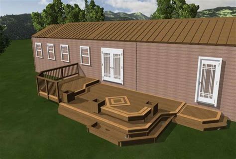 Plans Mobile Home Decks House Design Get In The Trailer