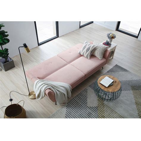 Mikasa Furniture Pink Elissa 3 Seater Sofa Bed Temple And Webster