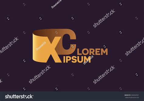 Xc Letters Logo X C Letters Stock Vector Royalty Free 394942591