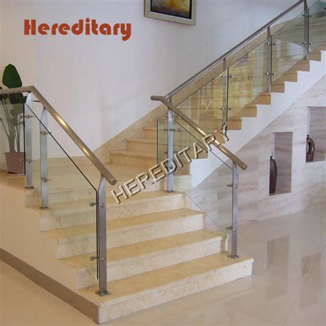 China Interior Stainless Steel Glass Railing Design For Stairs Hotel