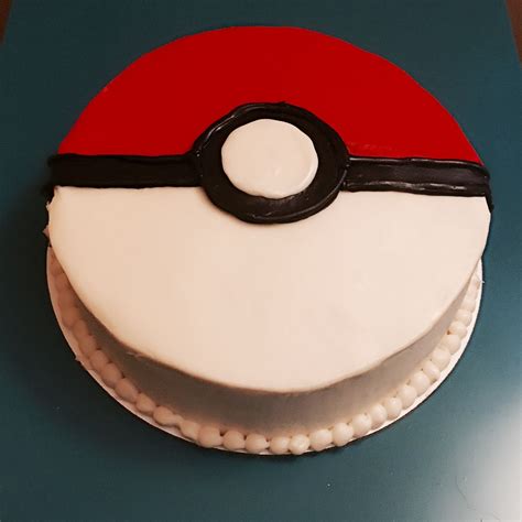 Pokémon Pokeball Cake With Buttercream Pokemon Birthday Cake Pokemon