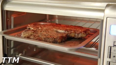 Heat two tablespoons of olive or vegetable oil in a frying pan over medium heat. Toaster Oven T-Bone Steak - YouTube