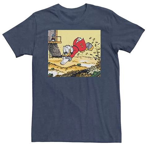 Big And Tall Scrooge Mcduck Diving In Money Pool Tee