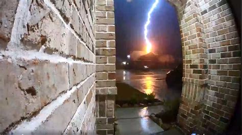 Video Home Lightning Strike Captured On Camera In Rosenberg